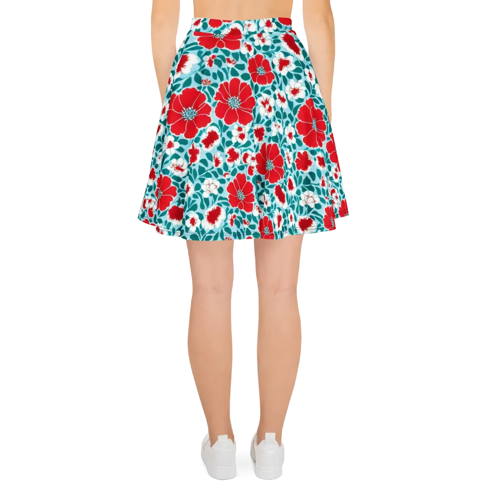 Crimson Tidegarden on Skater Skirt — Back