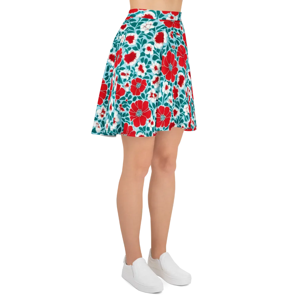 Crimson Tidegarden on Skater Skirt — Right