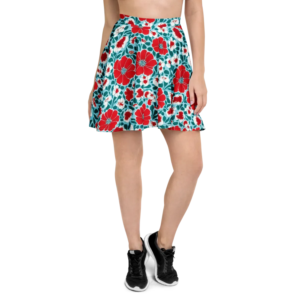 Crimson Tidegarden on Skater Skirt — Front