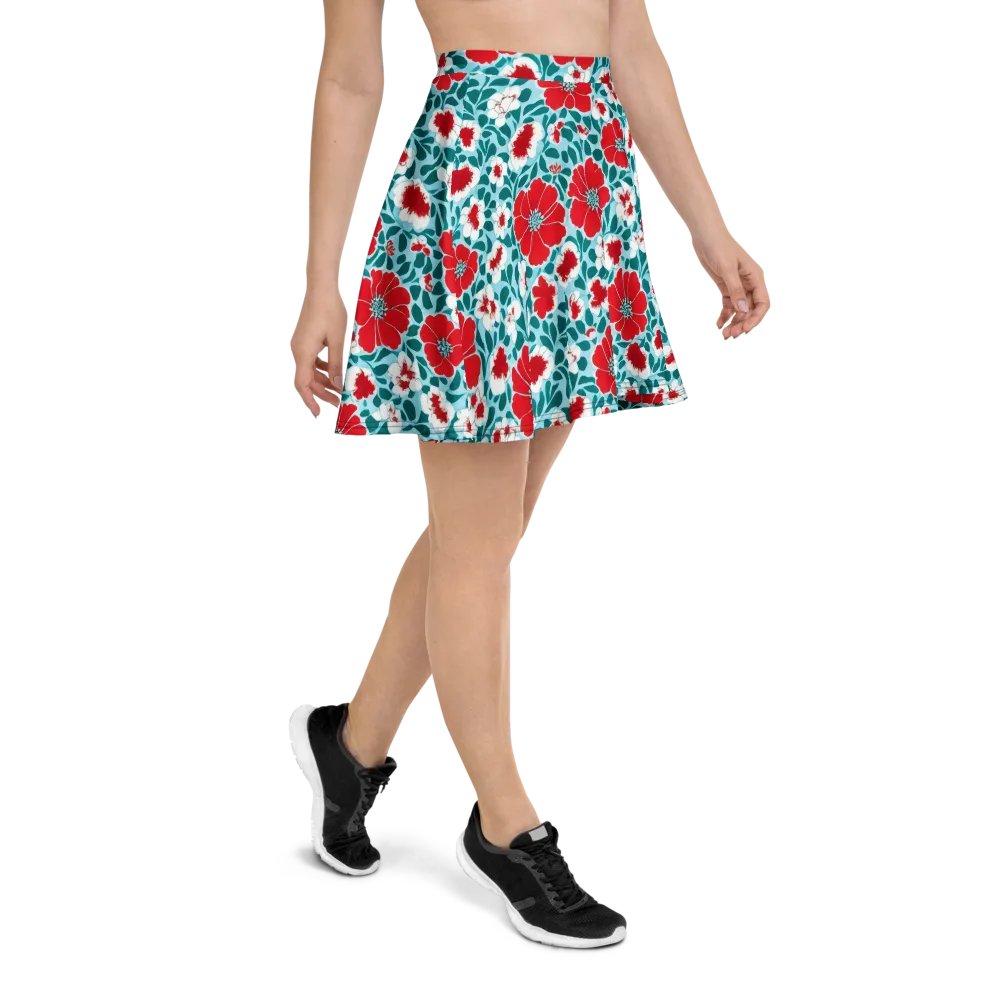 Crimson Tidegarden on Skater Skirt — Right