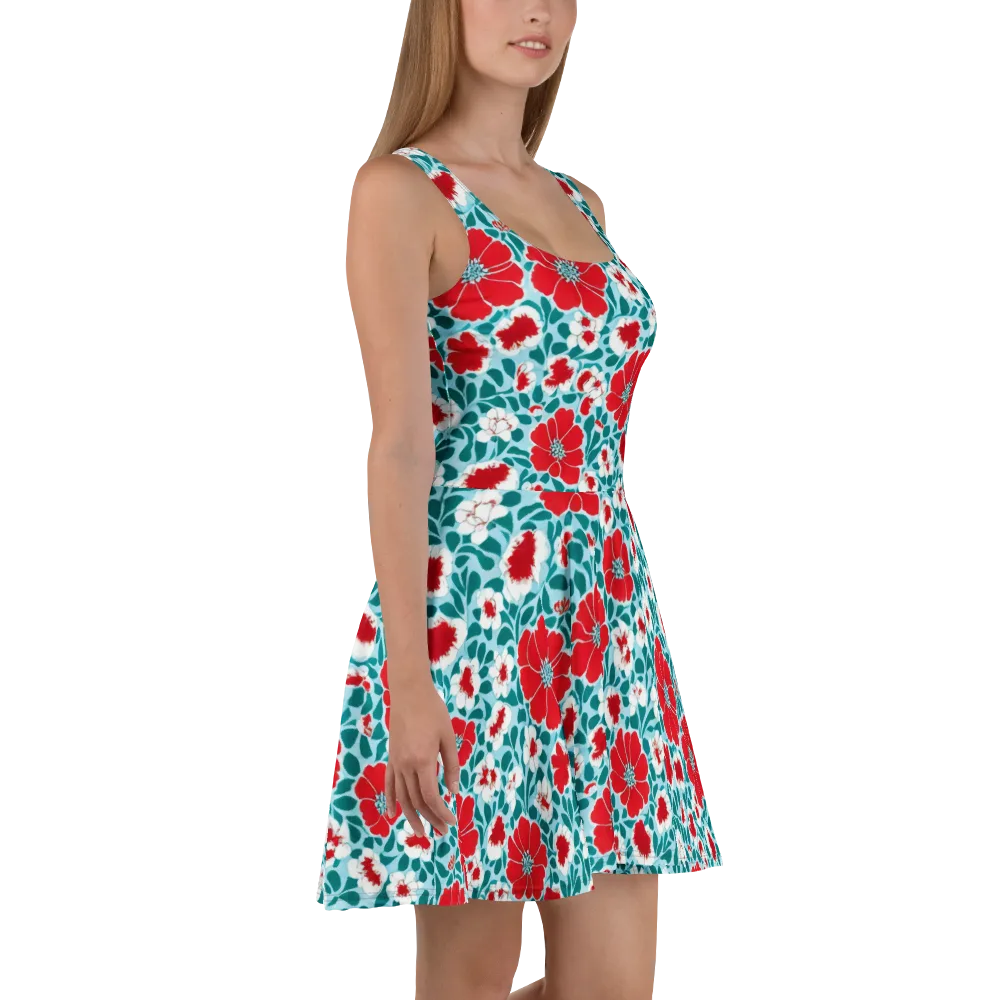 Crimson Tidegarden on Skater Dress — Right