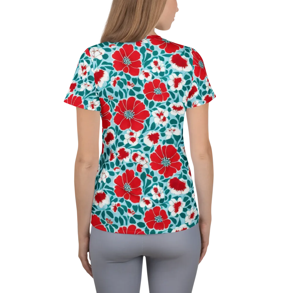 Crimson Tidegarden on Women's Athletic T-Shirt — Back