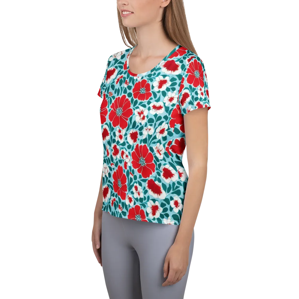 Crimson Tidegarden on Women's Athletic T-Shirt — Left