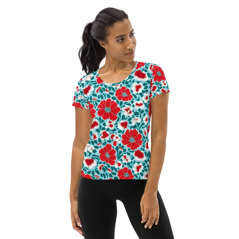 Crimson Tidegarden on Women's Athletic T-Shirt — Front