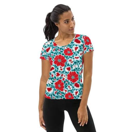 Crimson Tidegarden on a Women's Athletic T-Shirt