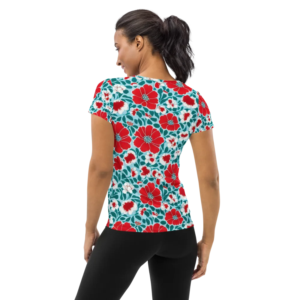 Crimson Tidegarden on Women's Athletic T-Shirt — Back