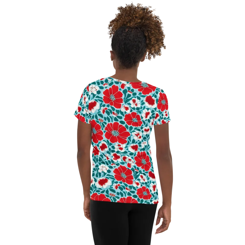 Crimson Tidegarden on Women's Athletic T-Shirt — Back