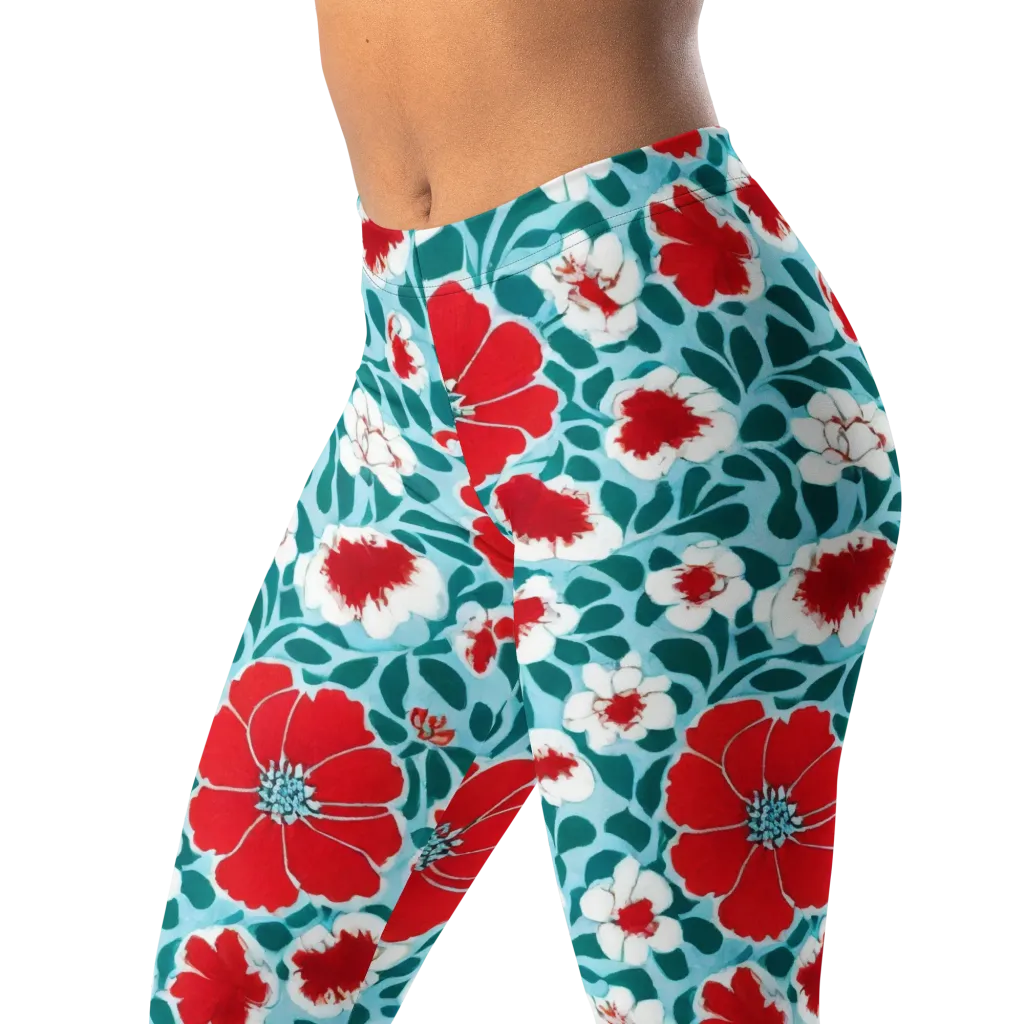 Crimson Tidegarden on Leggings — Left Front