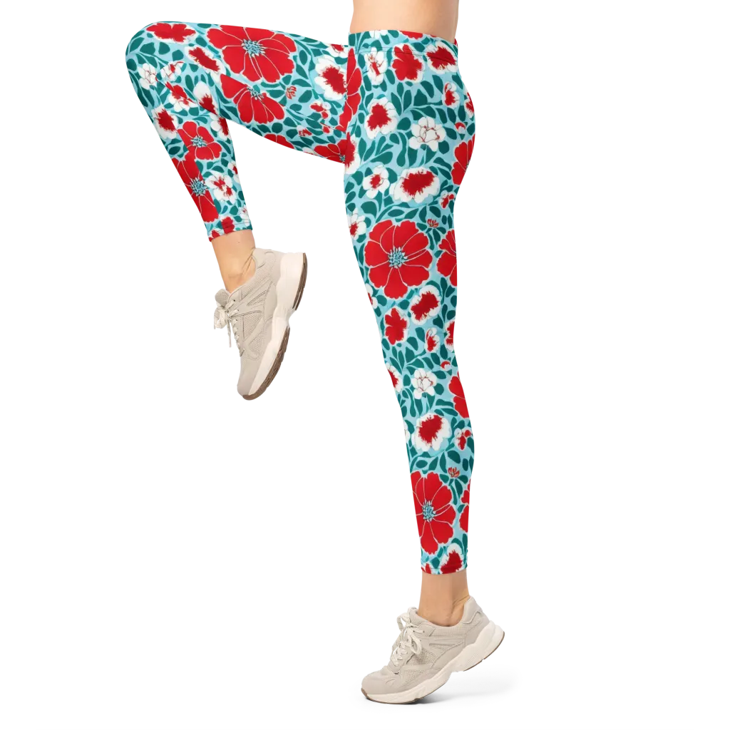 Crimson Tidegarden on Leggings — Left