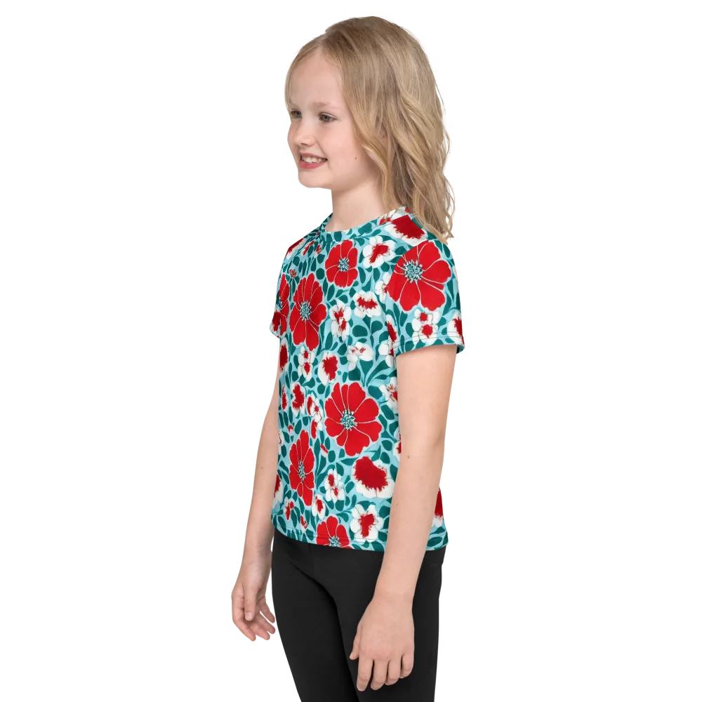 Crimson Tidegarden on Kids Crew Neck T-Shirt — Left