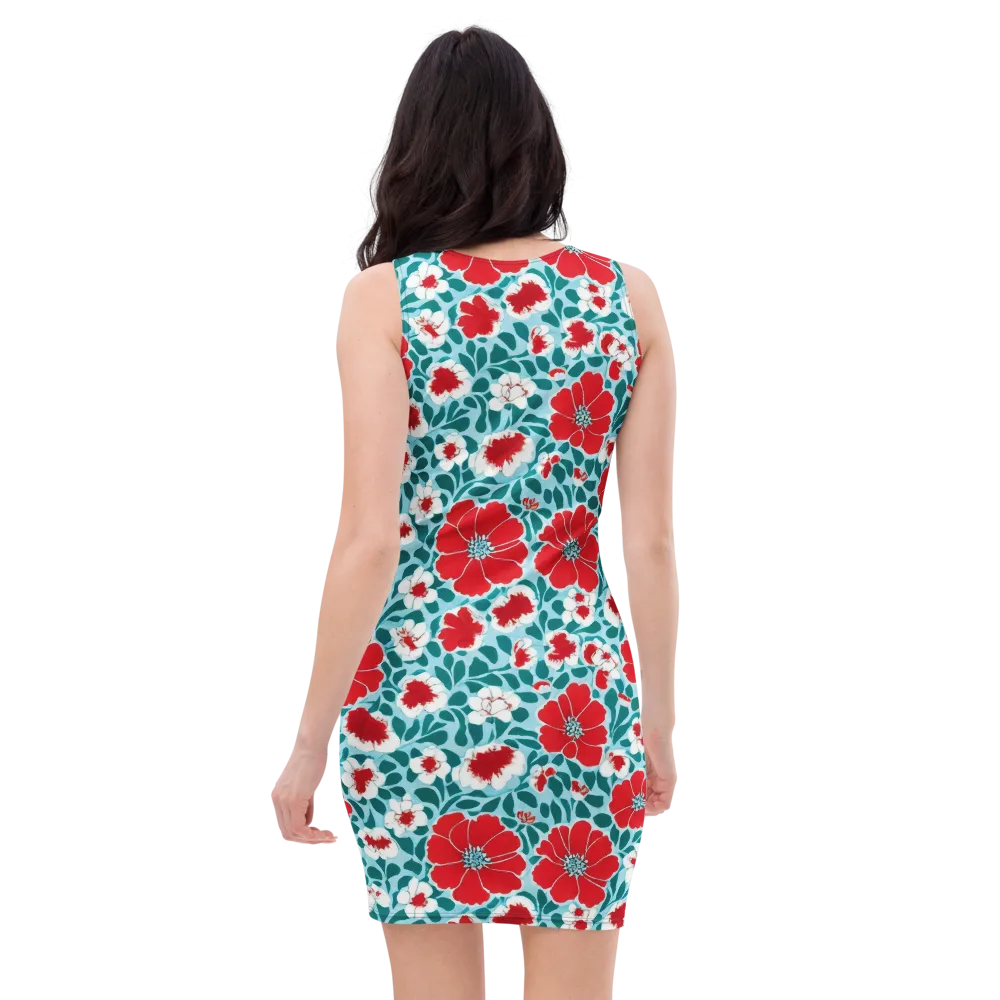 Crimson Tidegarden on Bodycon Dress — Back