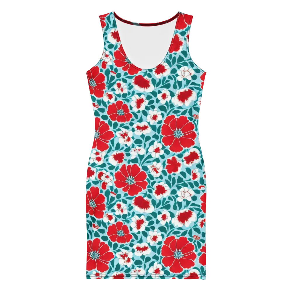 Crimson Tidegarden on Bodycon Dress — Front