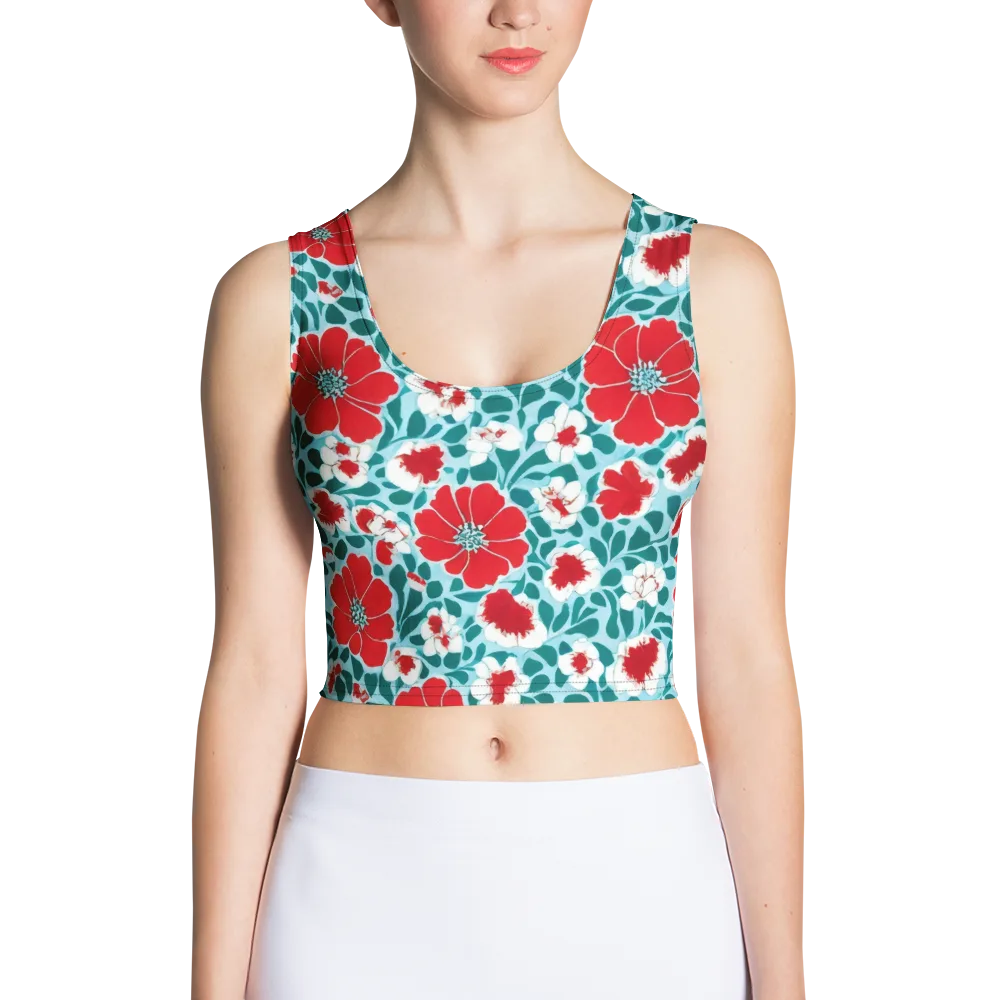 Crimson Tidegarden on Crop Top — Front