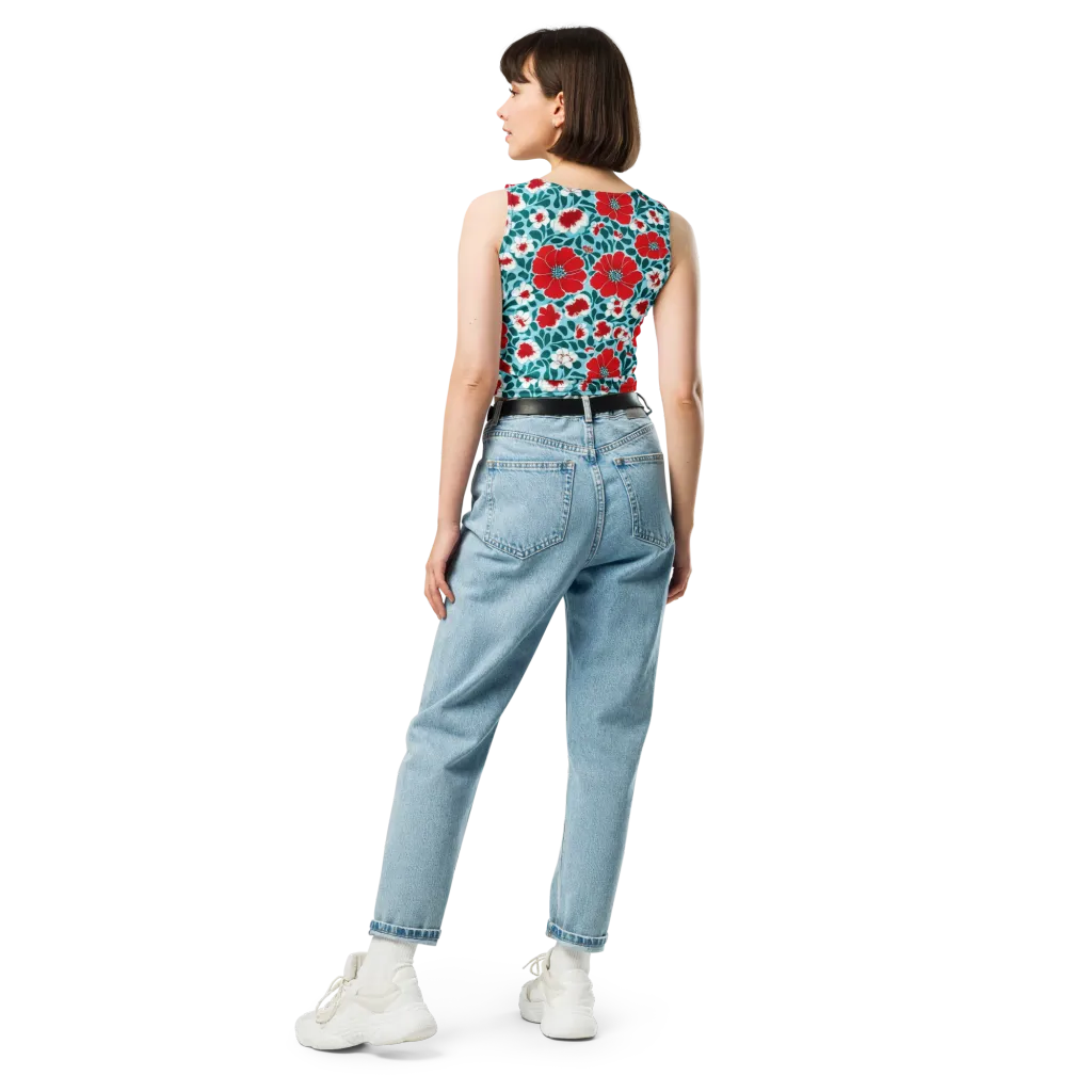 Crimson Tidegarden on Crop Top — Back