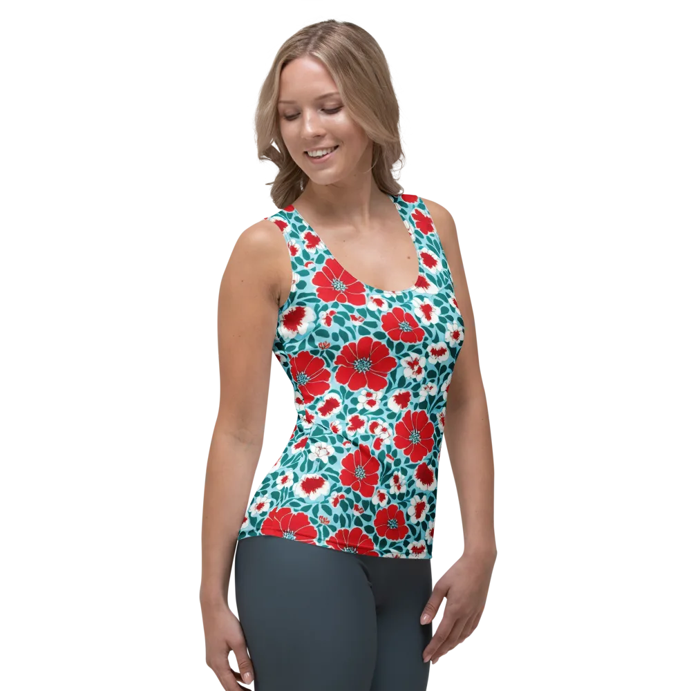 Crimson Tidegarden on Women's Tank Top — Right Front