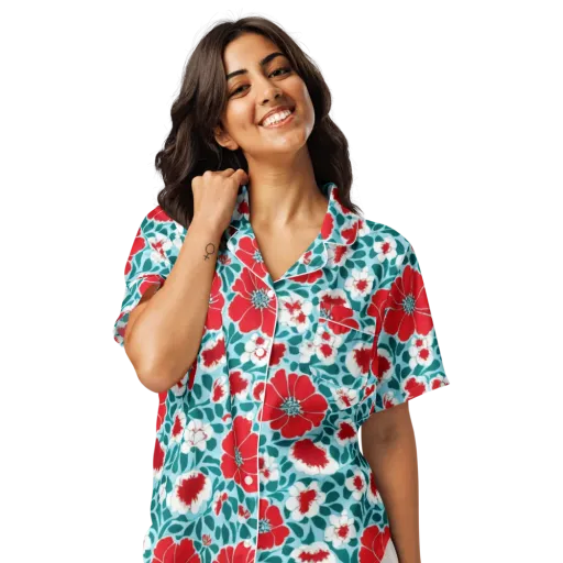 Crimson Tidegarden on a Women's Short Sleeve Pajama Top