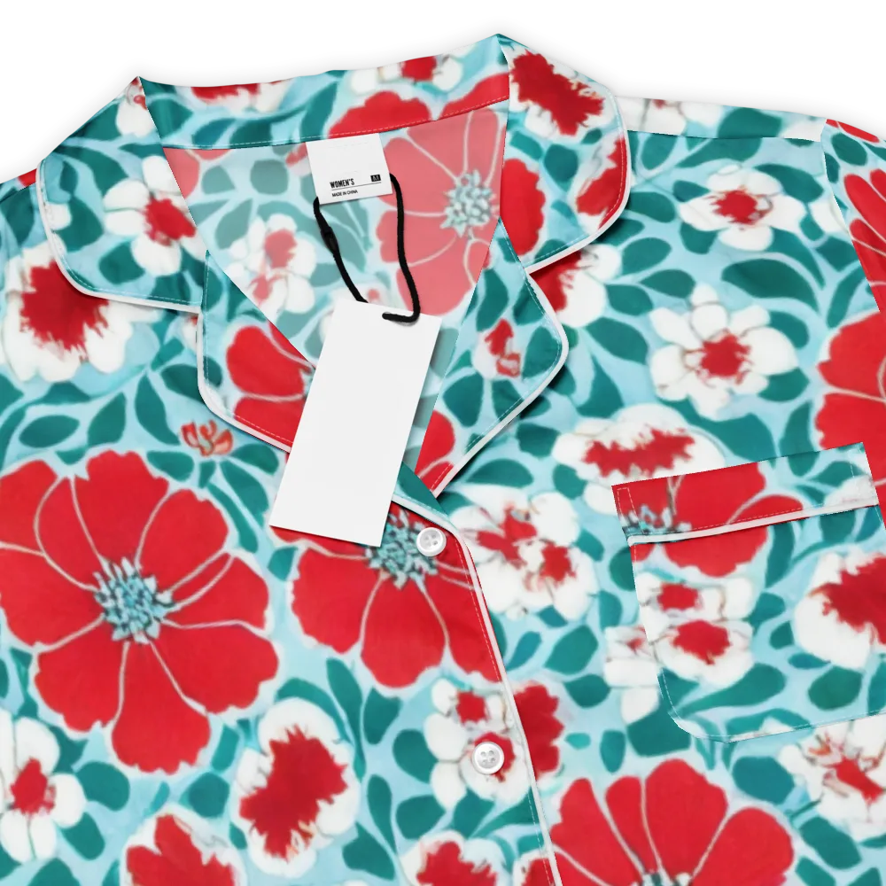 Crimson Tidegarden on Women's Short Sleeve Pajama Top — Product details