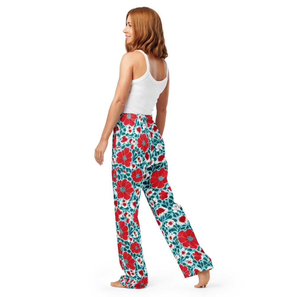 Crimson Tidegarden on Women's Pajama Pants — Back