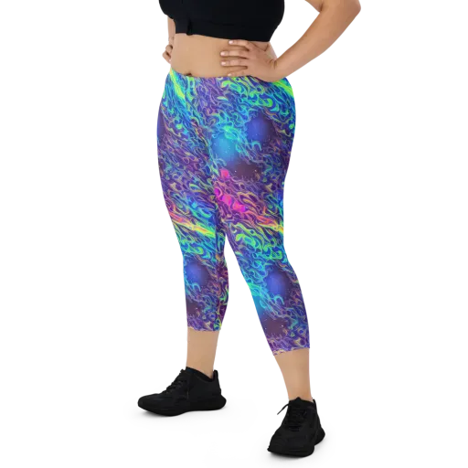 Electric Ether on a Capri Leggings