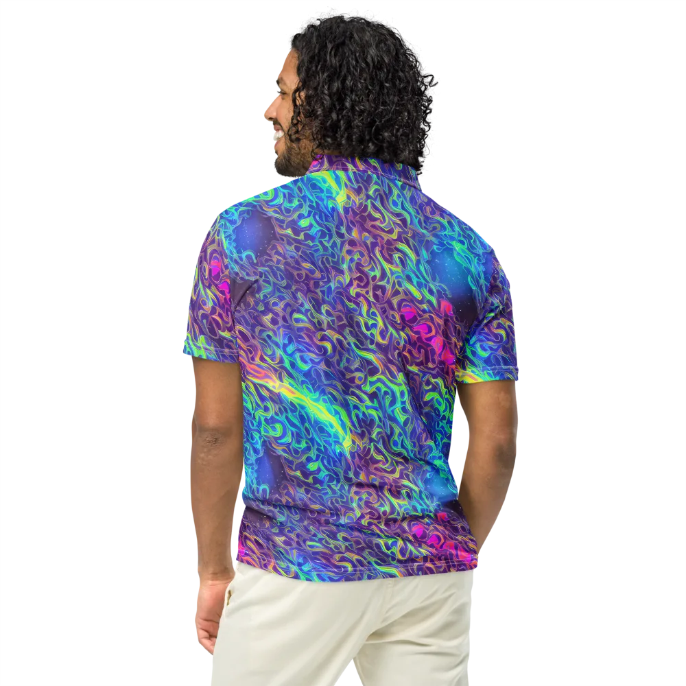 Electric Ether on Men's Slim Fit Polo Shirt — Back