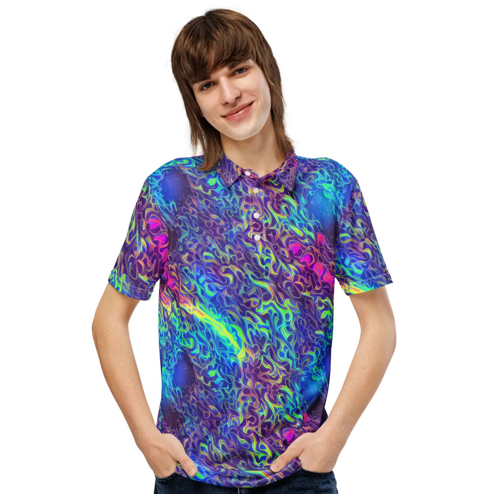 Electric Ether on Men's Slim Fit Polo Shirt — Front