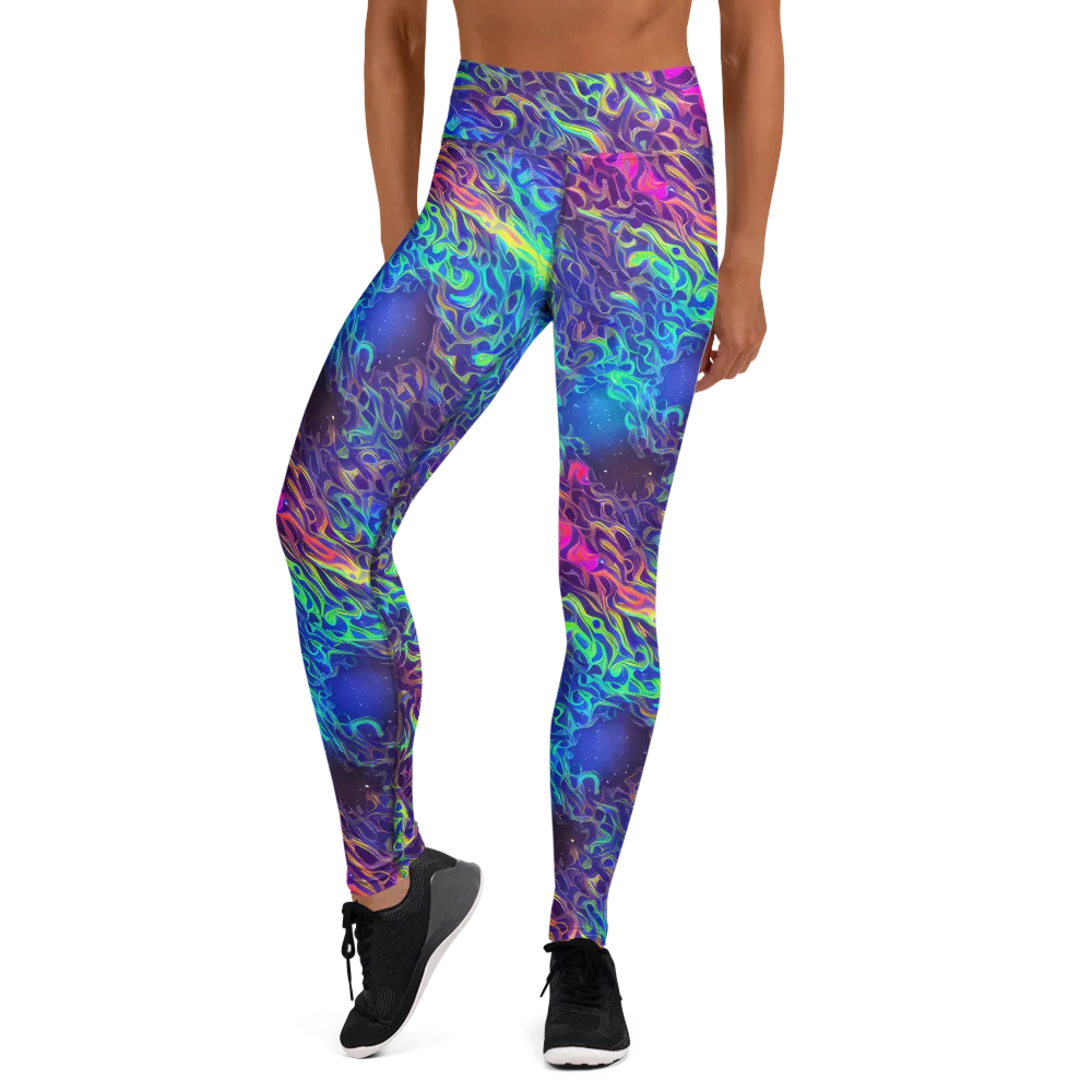 Electric Ether on Yoga Leggings — Front