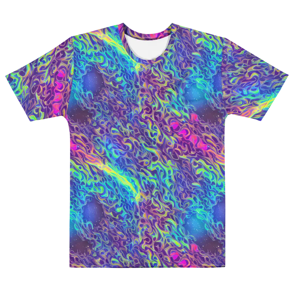 Electric Ether on Men's Cotton Crew Neck T-Shirt — Front