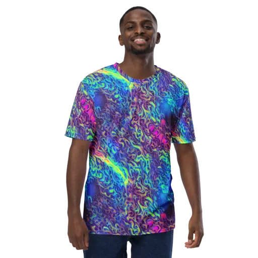 Electric Ether on a Men's Crew Neck T-Shirt