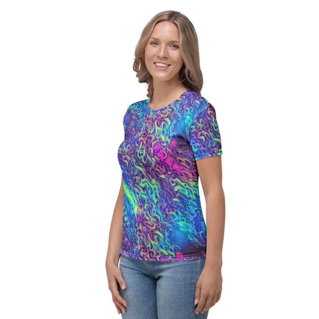 Electric Ether on Women's Crew Neck T-Shirt — Left