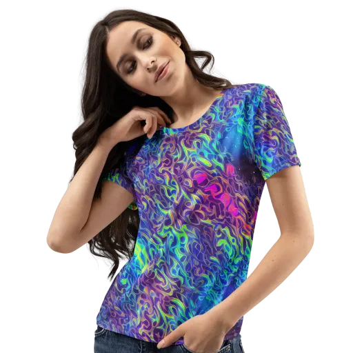 Electric Ether on a Women's Crew Neck T-Shirt