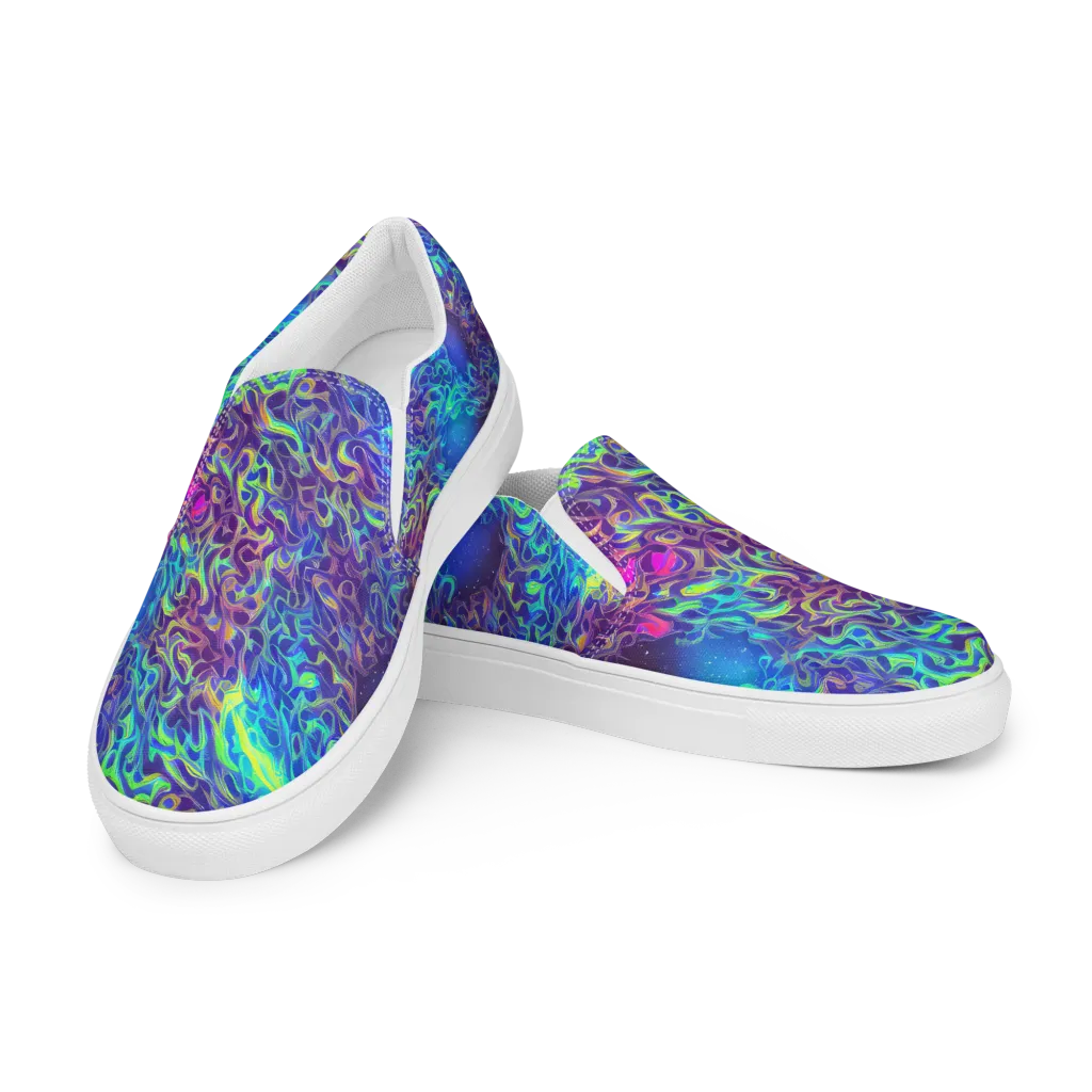 Electric Ether on Women's Slip-On Canvas Shoes — Left Front