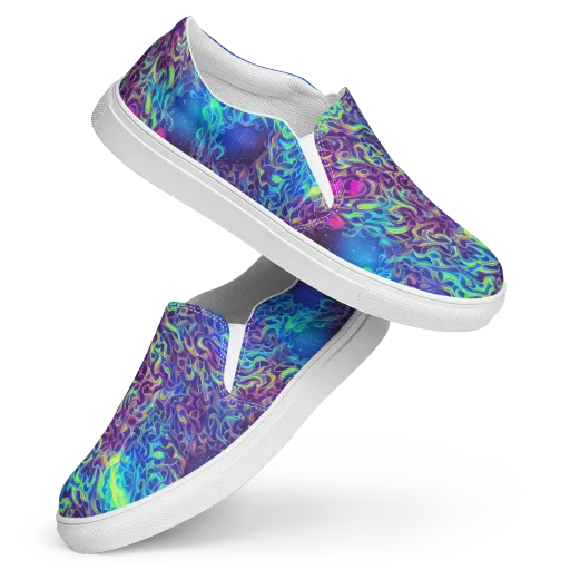 Electric Ether on a Women's Slip-On Canvas Shoes