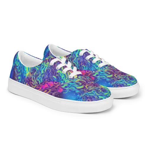 Electric Ether on a Men's Lace-Up Canvas Shoes