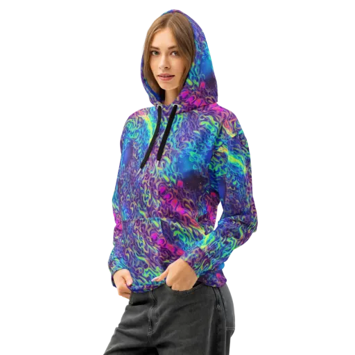 Electric Ether on a Cotton Hoodie