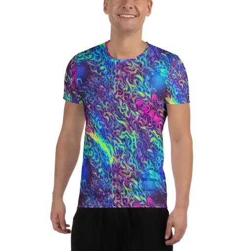 Electric Ether on a Men's Athletic T-Shirt
