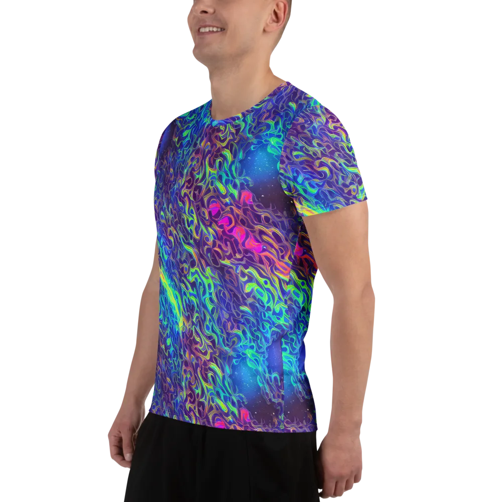 Electric Ether on Men's Athletic T-Shirt — Left