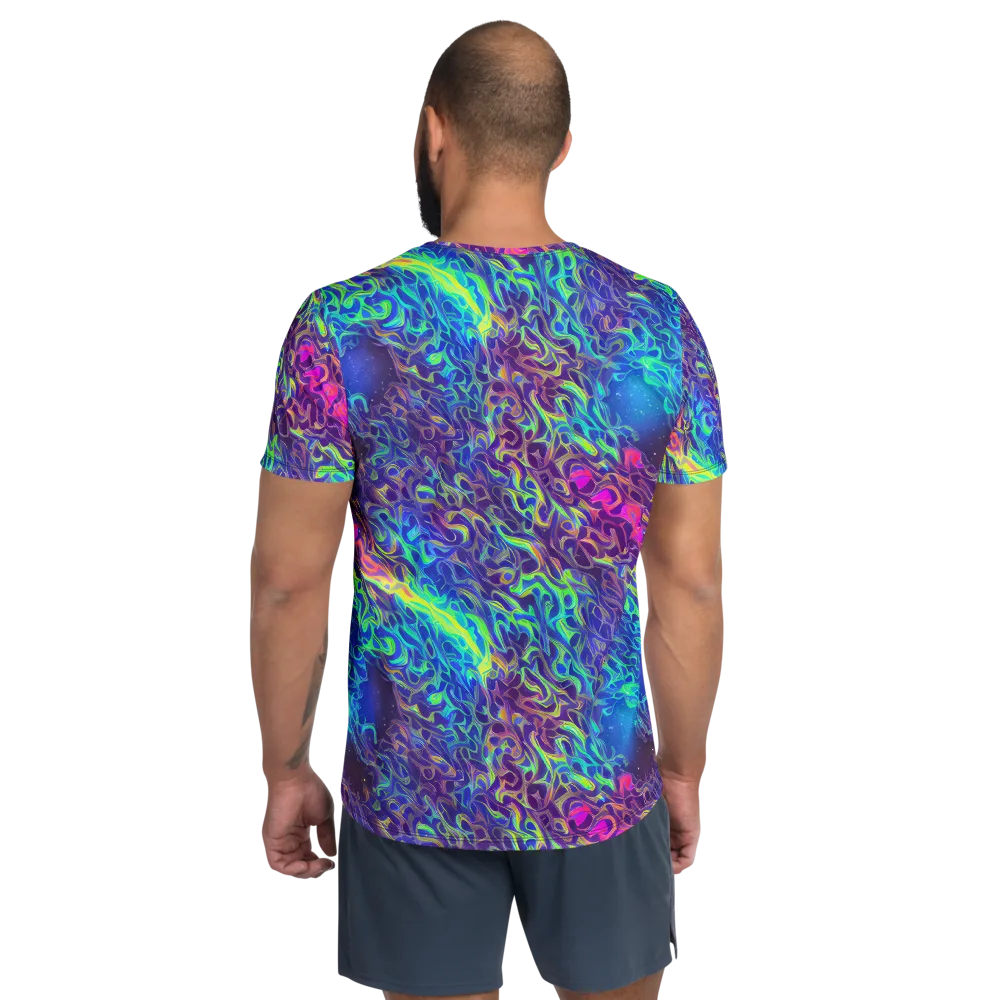 Electric Ether on Men's Athletic T-Shirt — Back