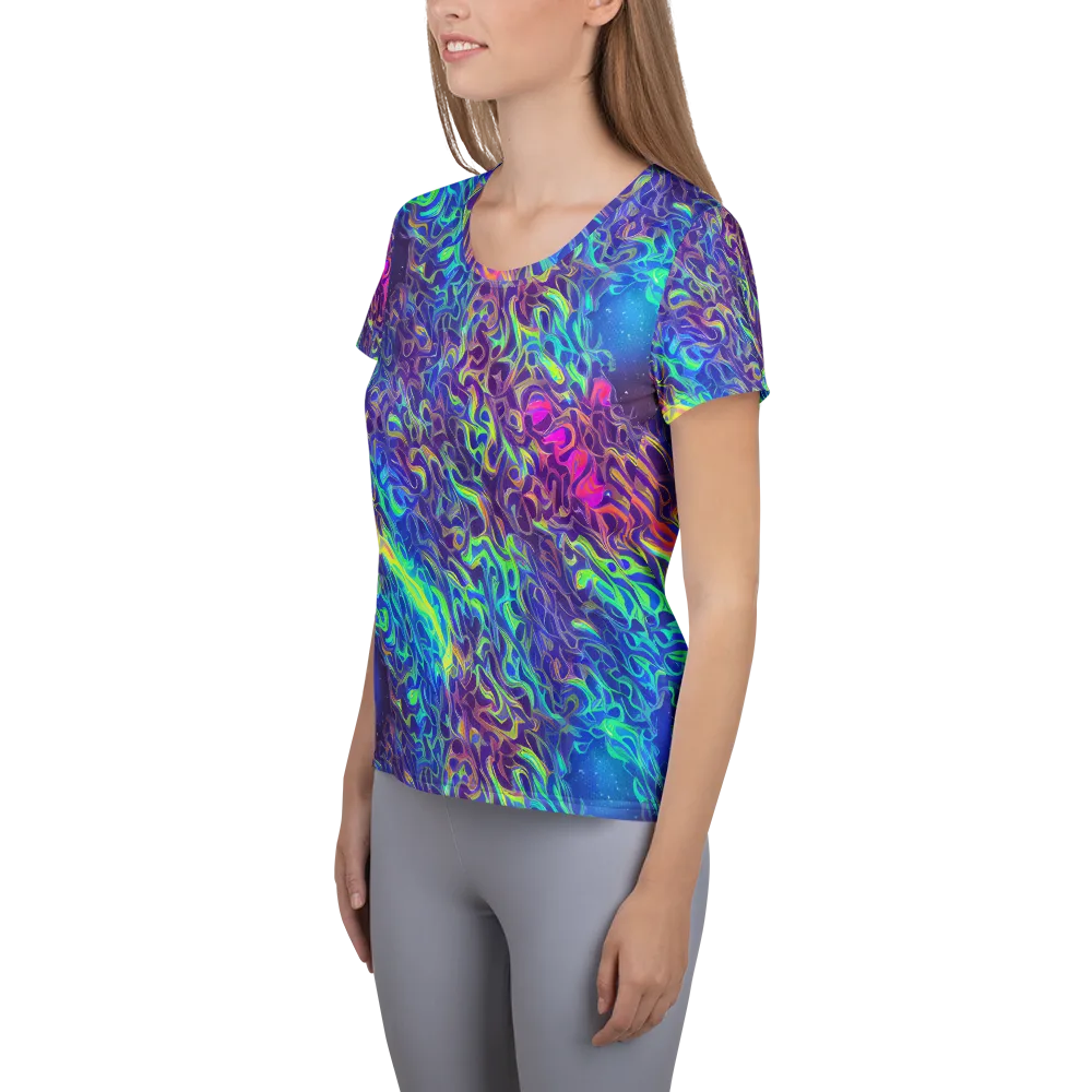 Electric Ether on Women's Athletic T-Shirt — Left