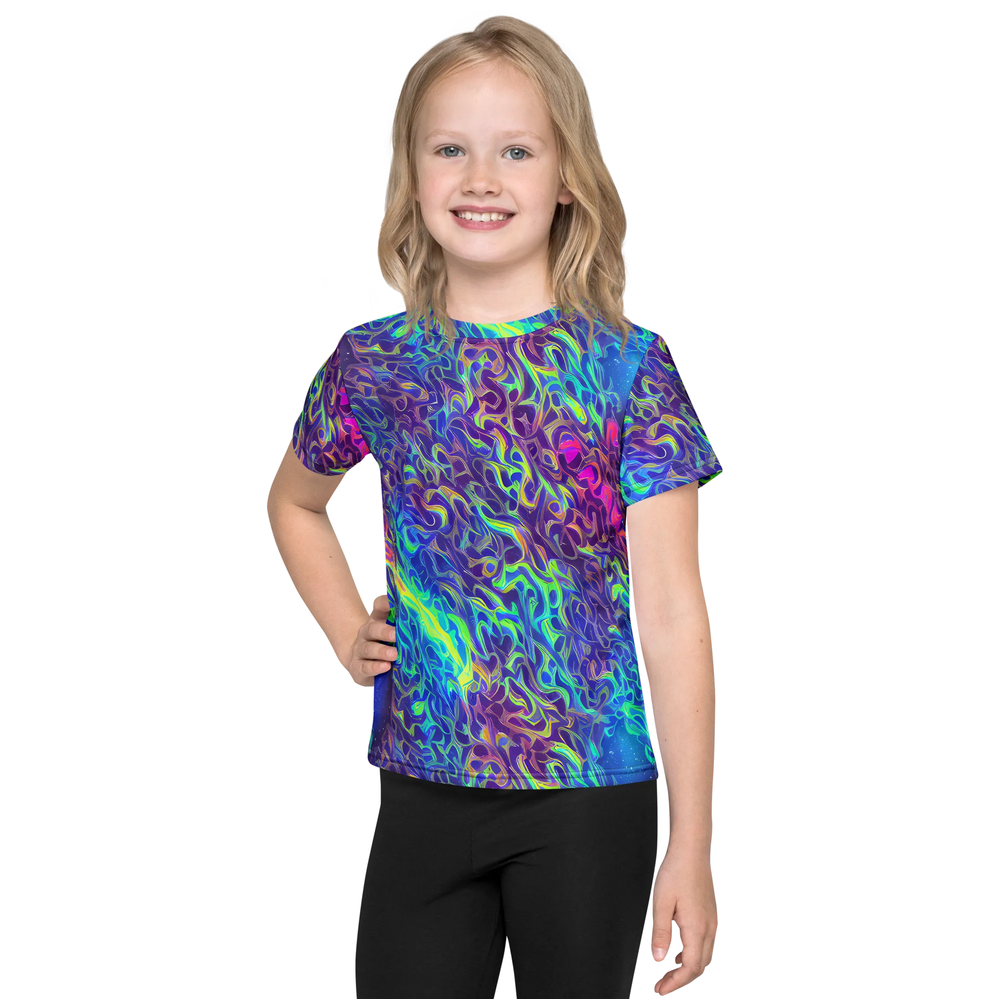 Electric Ether on Kids Crew Neck T-Shirt — Front