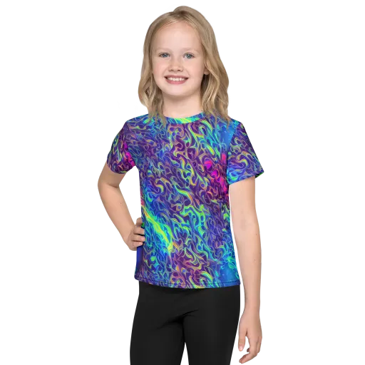 Electric Ether on a Kids Crew Neck T-Shirt