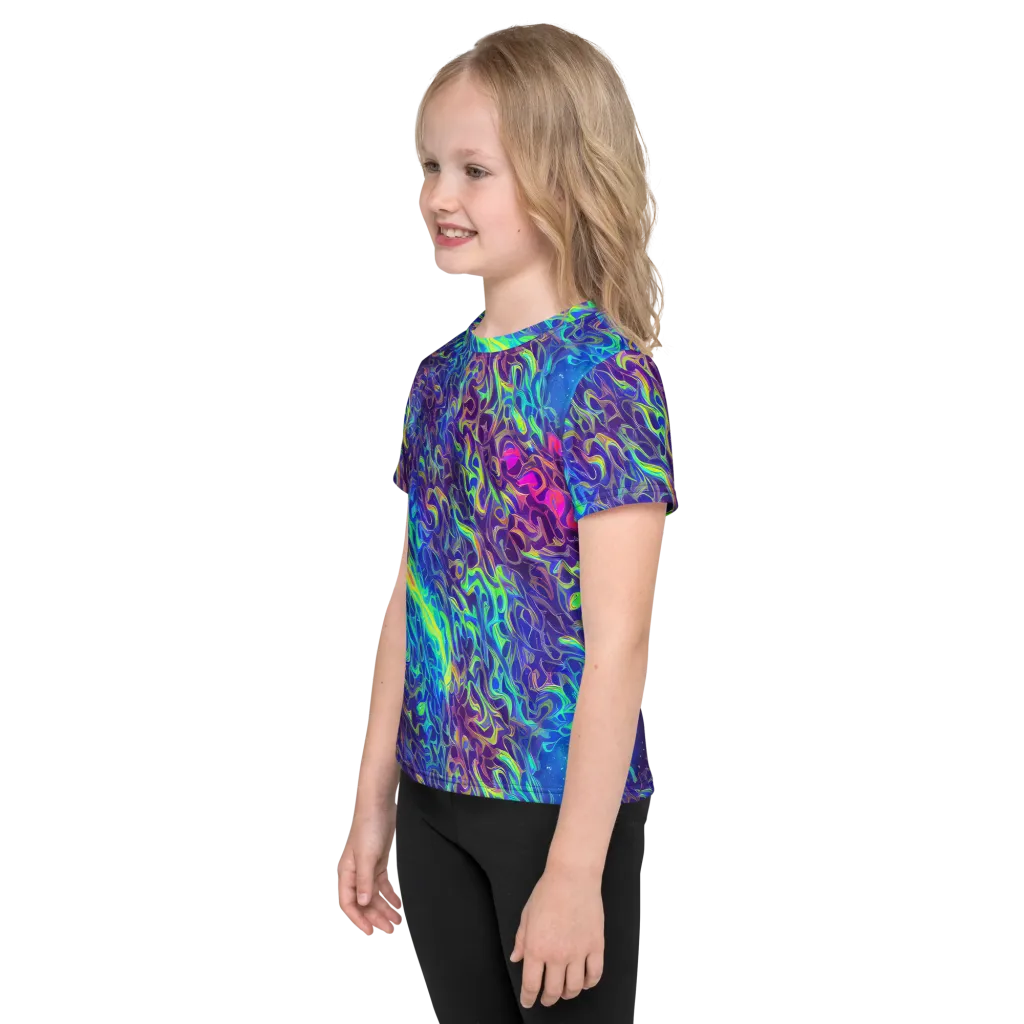 Electric Ether on Kids Crew Neck T-Shirt — Left