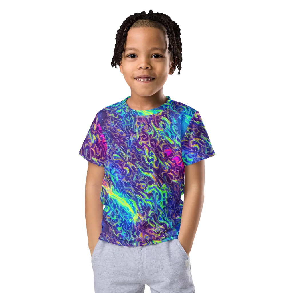 Electric Ether on Kids Crew Neck T-Shirt — Front
