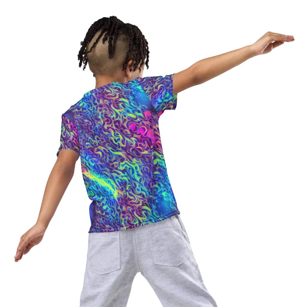 Electric Ether on Kids Crew Neck T-Shirt — Back