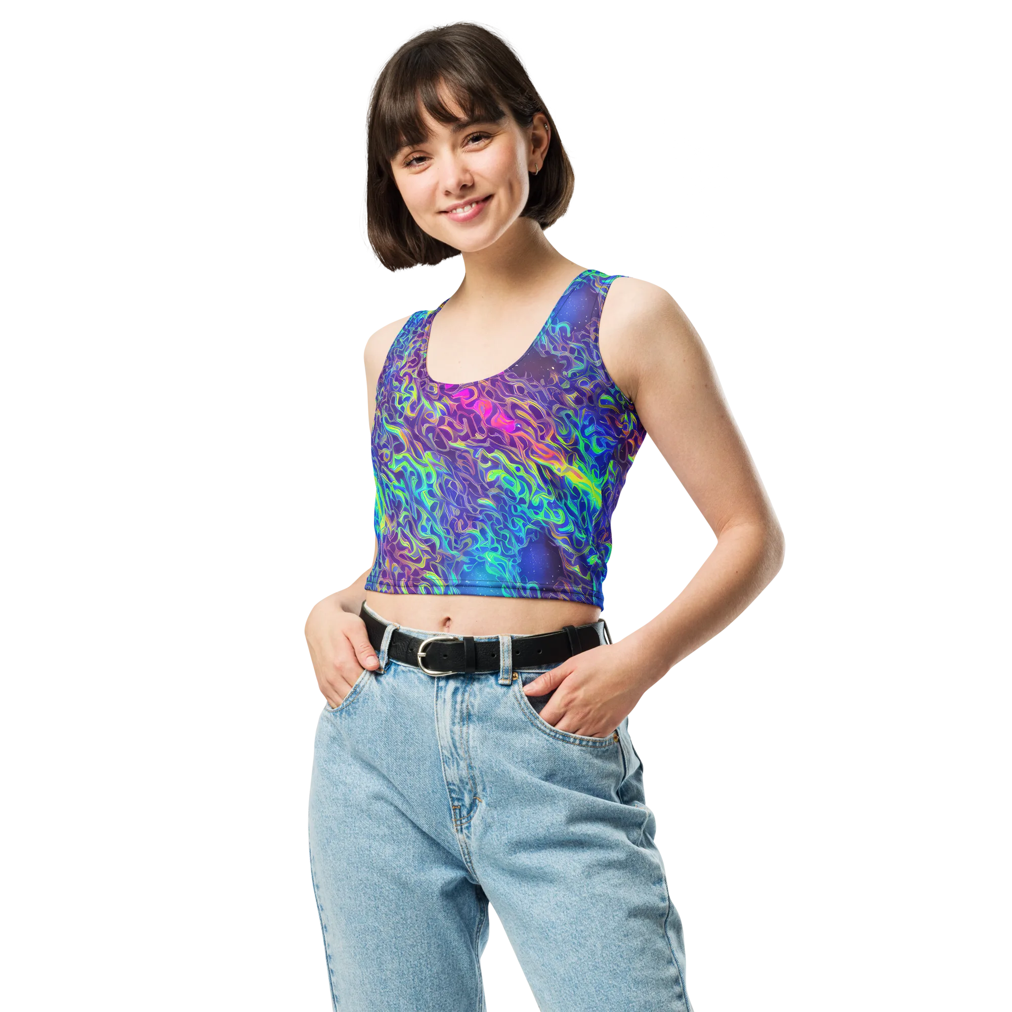 Electric Ether on Crop Top — Front
