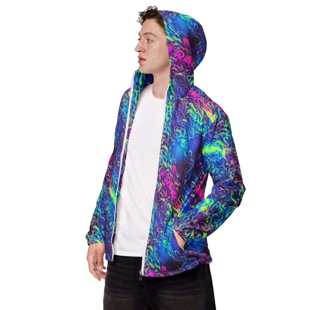 Electric Ether on Men's Windbreaker — Left Front