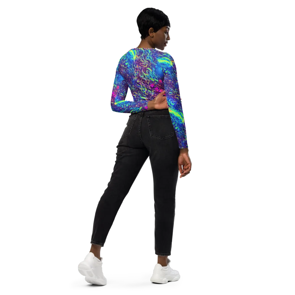 Electric Ether on Long Sleeve Crop Top — Right Back