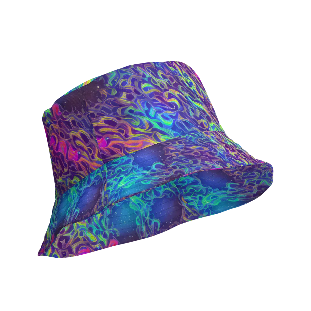Electric Ether on Reversible Bucket Hat — Product details Outside