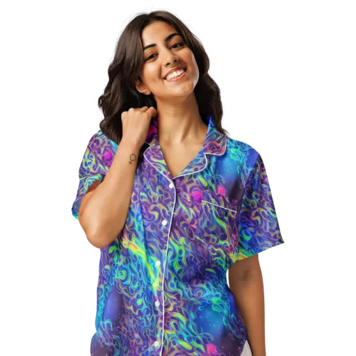 Electric Ether on a Women's Short Sleeve Pajama Top