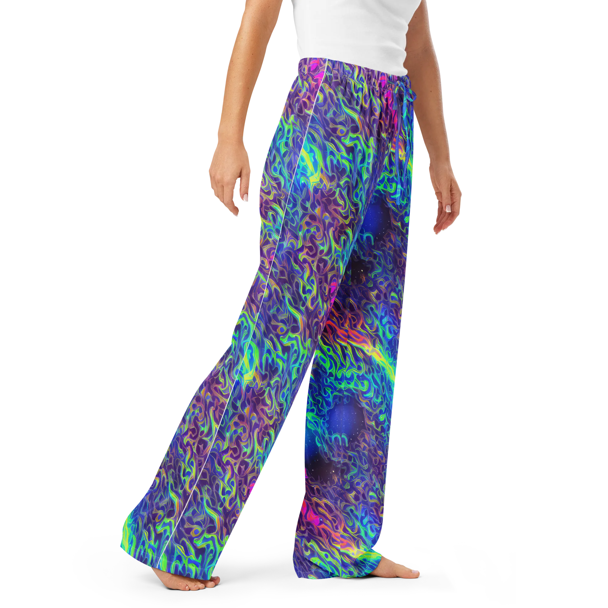 Electric Ether on Women's Pajama Pants — Right Front