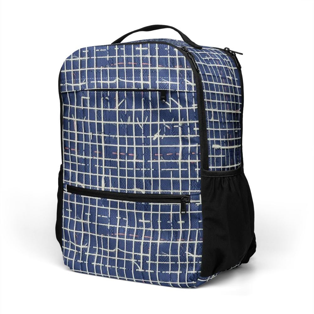 Indigo Threadwork on Utility Backpack — Left Front